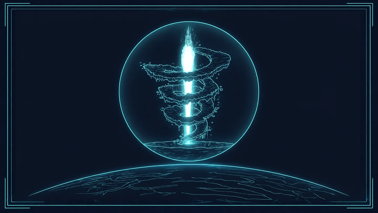 Tenebra inside its habitat above the world below